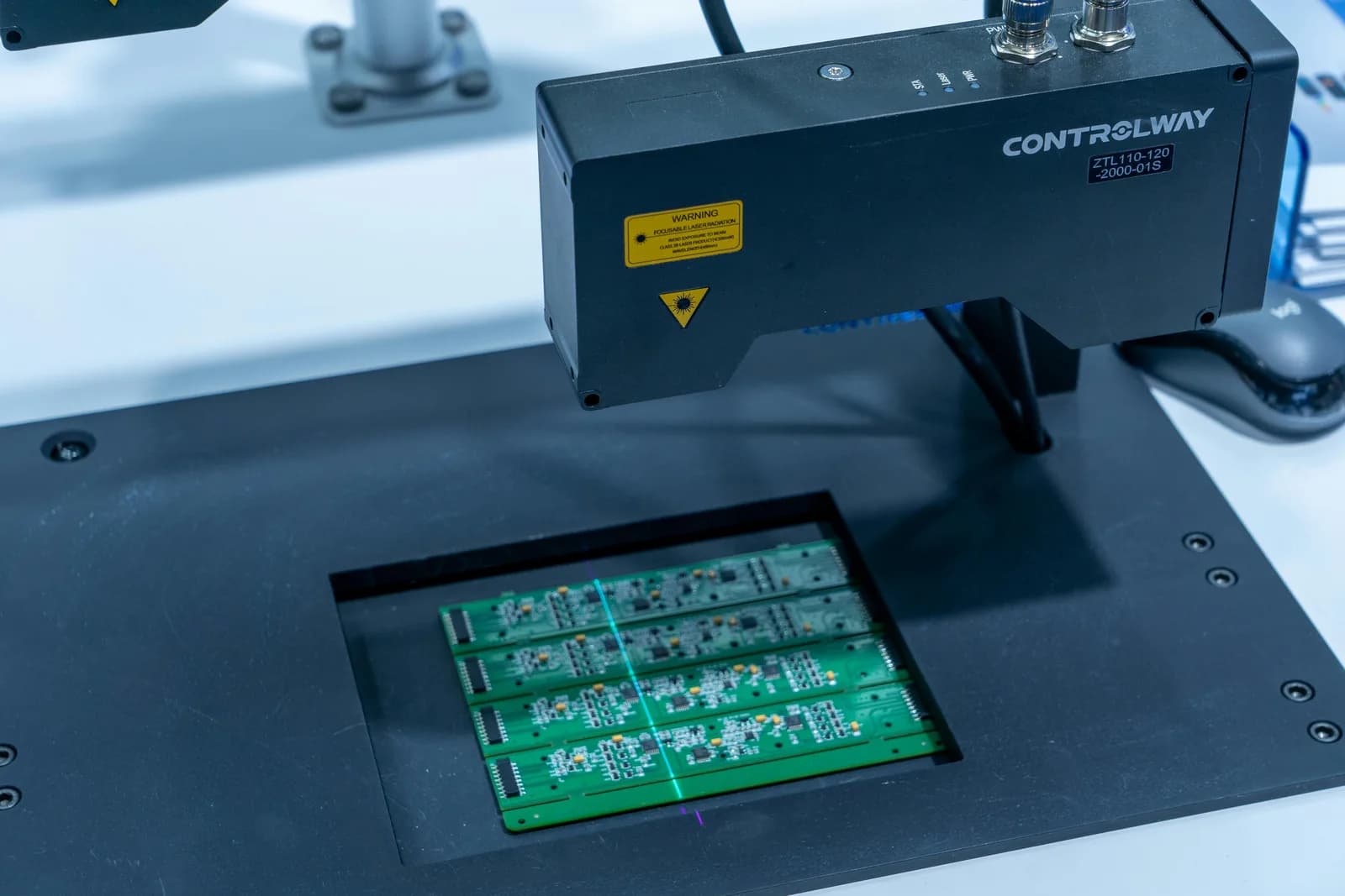 Automated inspection machine in motion, evoking task automation and a do-everything assistant