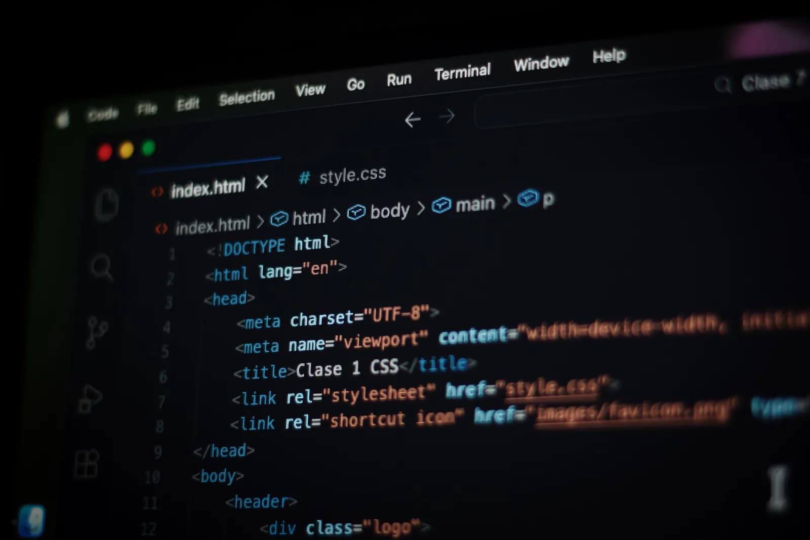 Code on a computer screen in dark mode, evoking a command-line subtitle workflow