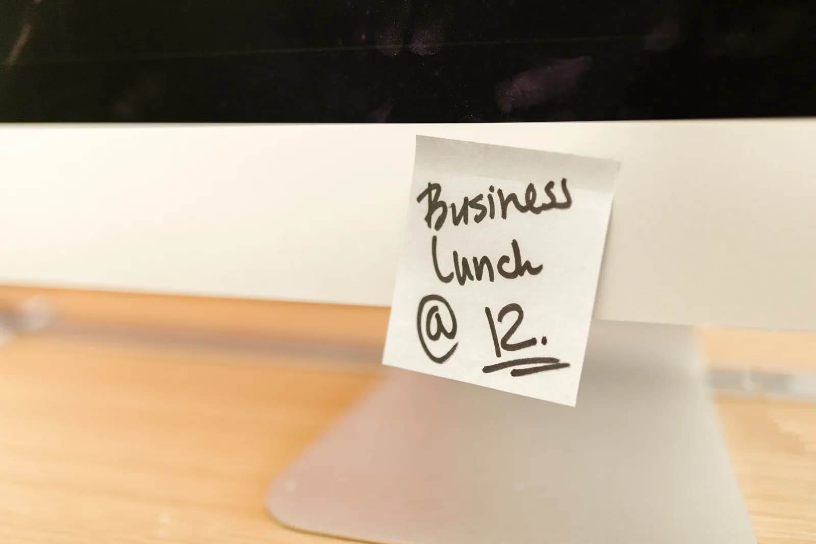 A short handwritten note on a desk, representing a quick task that needs no extra software